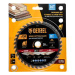 Пильный диск по дереву ф150 х 20 мм, 36 зубов Denzel