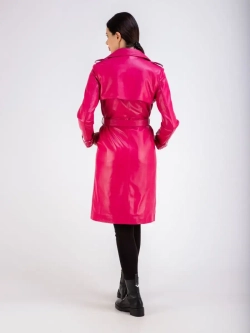 Плащ женский тренчкот длинный кожаный натуральный Турция