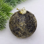 Новогодний шар «Элегантные узоры» 8 см, Чёрный/Золото