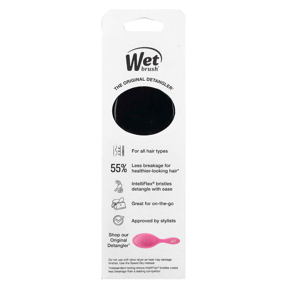 Wet Brush, Средство для расчесывания волос, для влажных и сухих волос, черный, 1 расческа