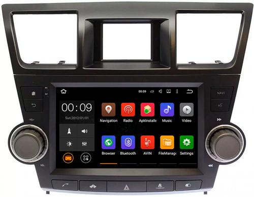 Магнитола для Toyota Highlander 2 2007-2013 XU40 - AIROC 2K RX-1122B Android 13, Быстрая, QLed+2K, CarPlay, SIM-слот (кнопки + крутилки)