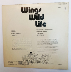 Винтажная виниловая пластинка Wings Wild Life (Germany 1971)