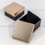 Коробка Ювелирная 9х9х5.5 см Набор 2 шт "Кожа крокодила" (Бронзовый)