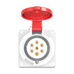 Розетка панельная с наклоном PAS IP44 32A 6P+E 400В