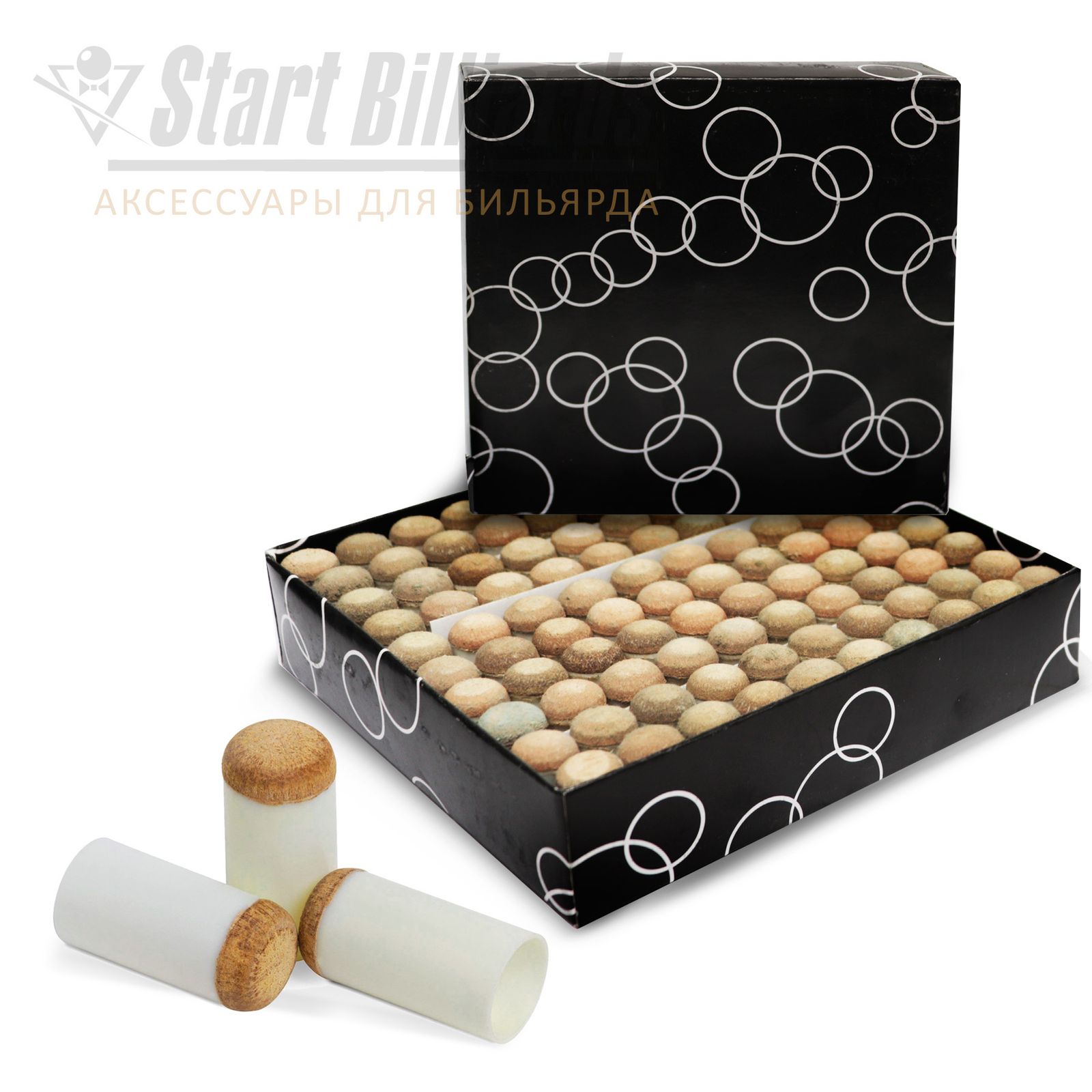 Колпачок для кия Push-On-Tips 13мм Startbilliards SB061 (100 шт) фото №4