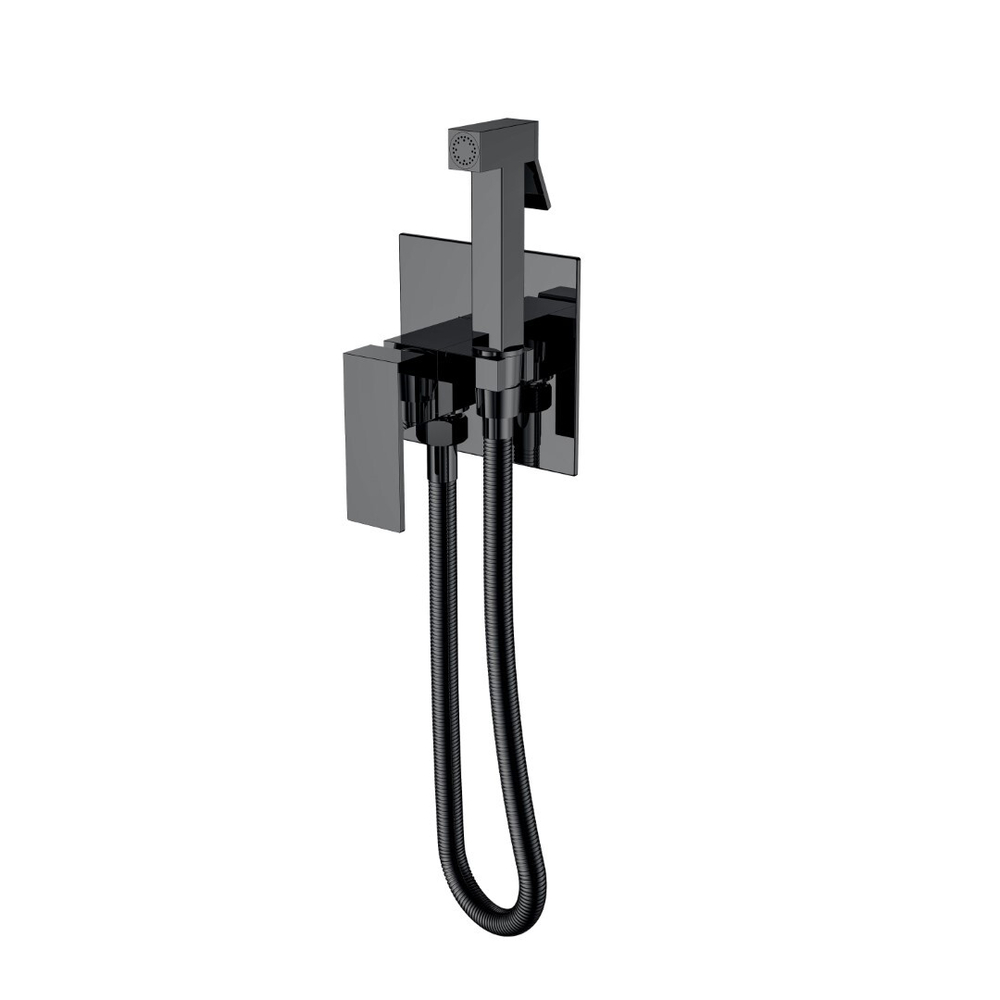 Смеситель гигиенический Qubic Shine Gun Metal