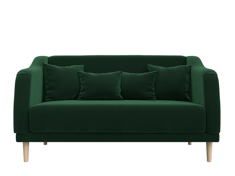 Диван кухонный прямой Киото, Зеленый, Велюр, 113072