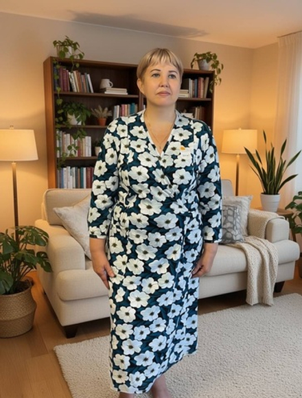 ХАЛАТ ЖЕНСКИЙ ДОМАШНИЙ, ХЛОПКОВЫЙ С ЗАПАХОМ ///Расцветки моделей обновляются каждую неделю. ОСТАВЛЯЕМ ЗА СОБОЙ ПРАВО отправить расцветку, которая есть на складе.