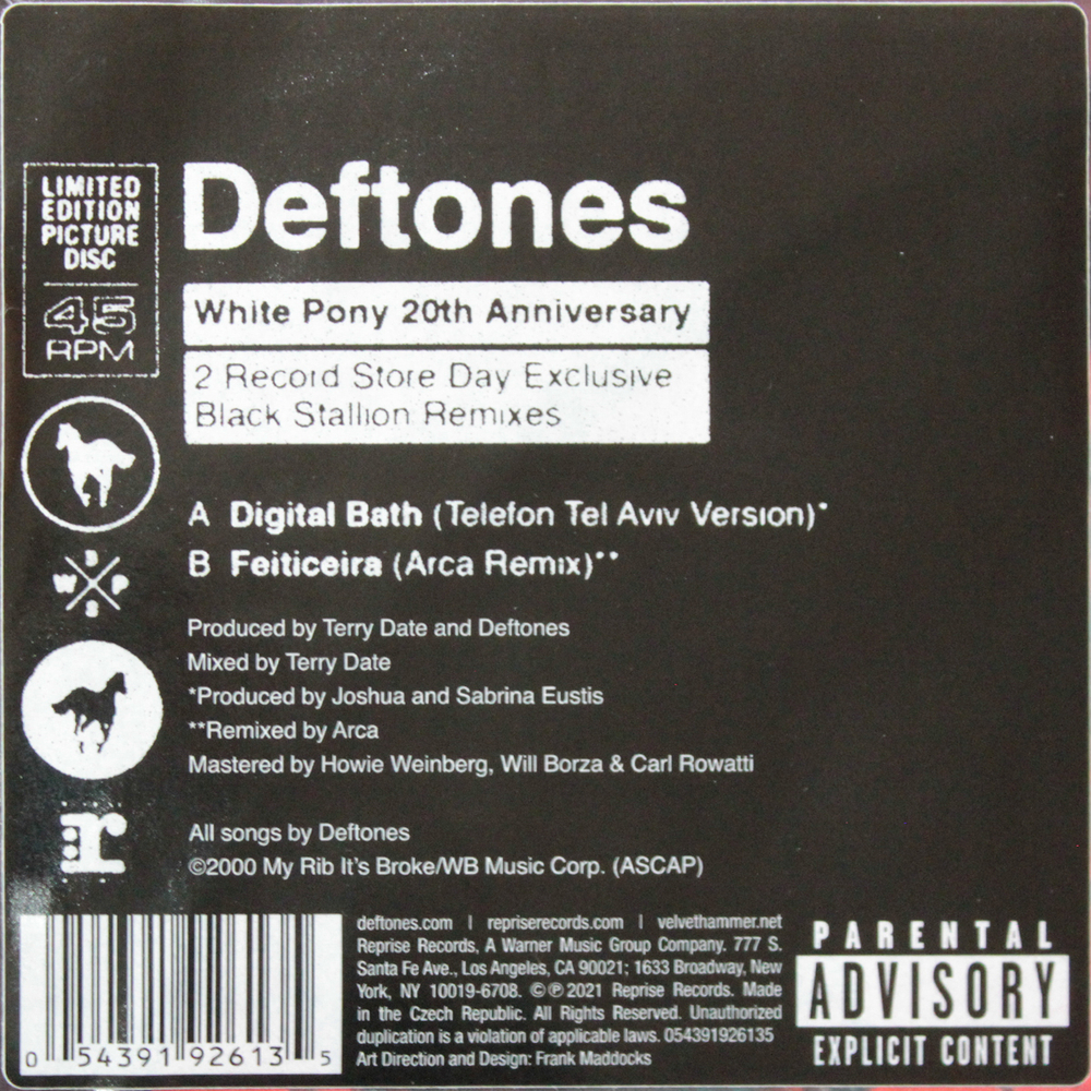 Deftones / Digital Bath (Telefon Tel Aviv Version), Feiticeira (Arca Remix)(Limited Edition)(Picture Disc)(12" Vinyl Single)