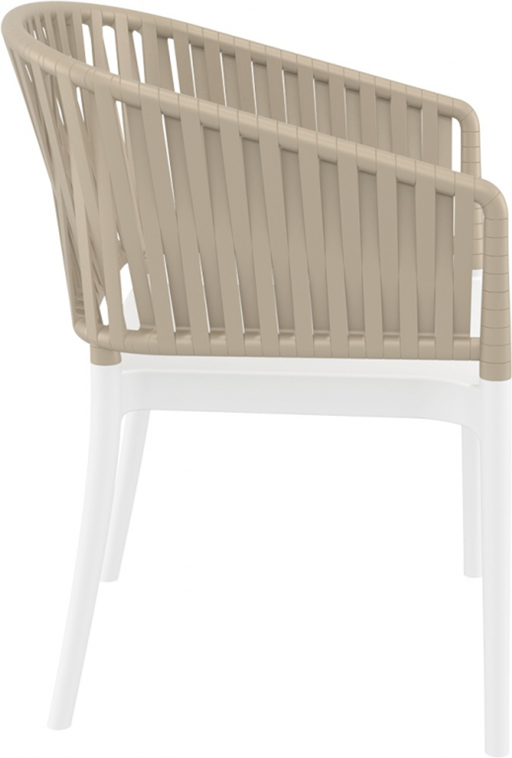 Кресло пластиковое Siesta Contract Portofino, белый, бежевый