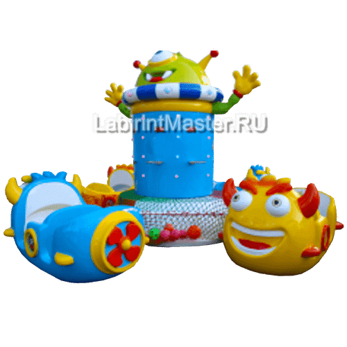 Электрическая Аттракцион карусель «Монстры», 6×6×3,2 м