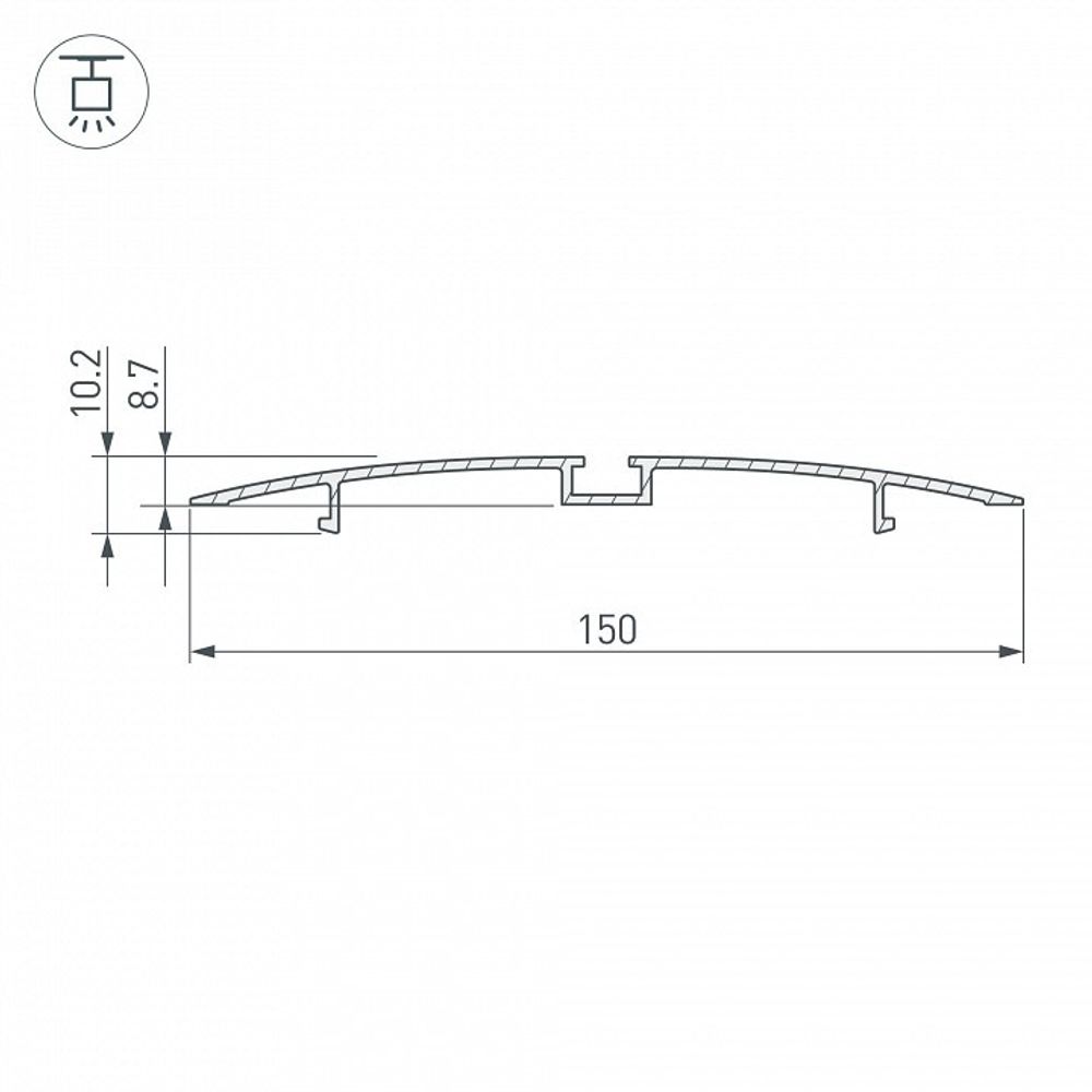 Профиль подвесной Arlight MULTI B-2000 ANOD 014536