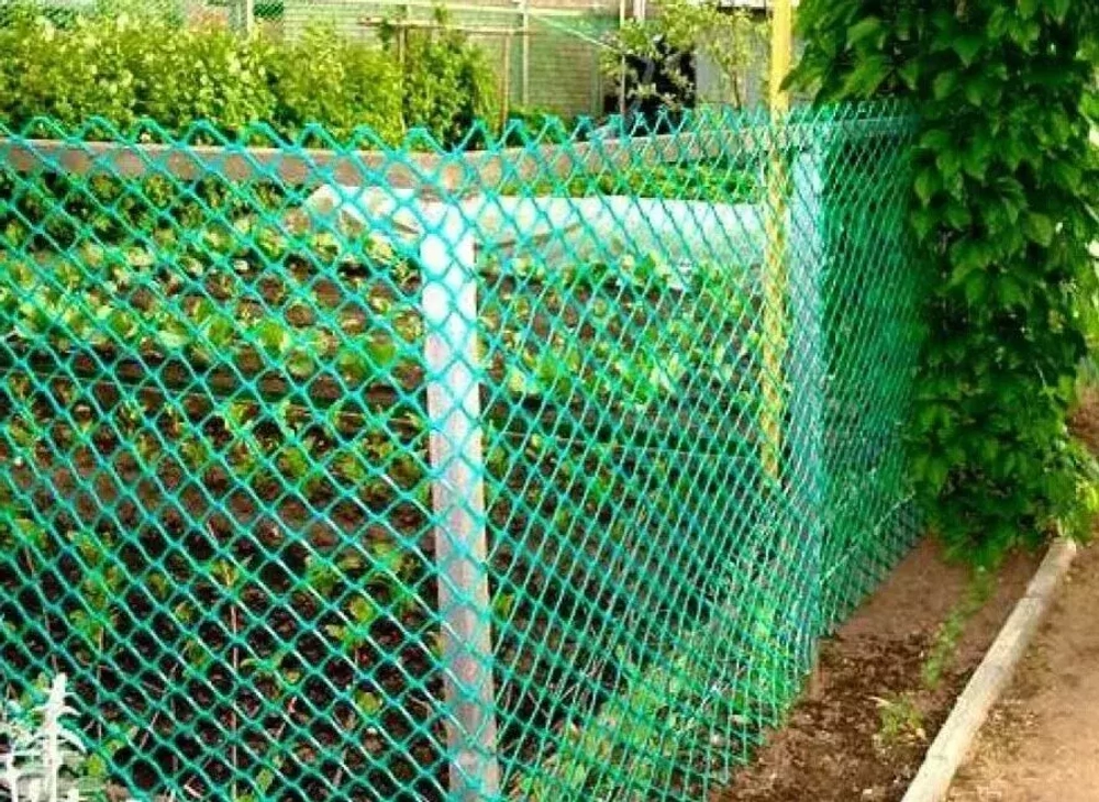 Садовая решетка 1м. длина 20м ячейка 5х5 см зеленая Славрос