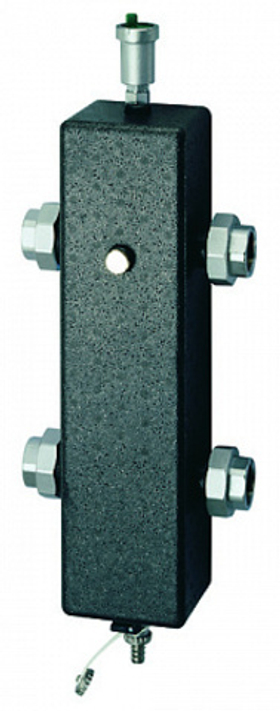 Гидравлическая стрелка FAR ДУ-40 в изоляции (с автоматическим воздухоотводчиком, сливным краном, накидной гайкой)