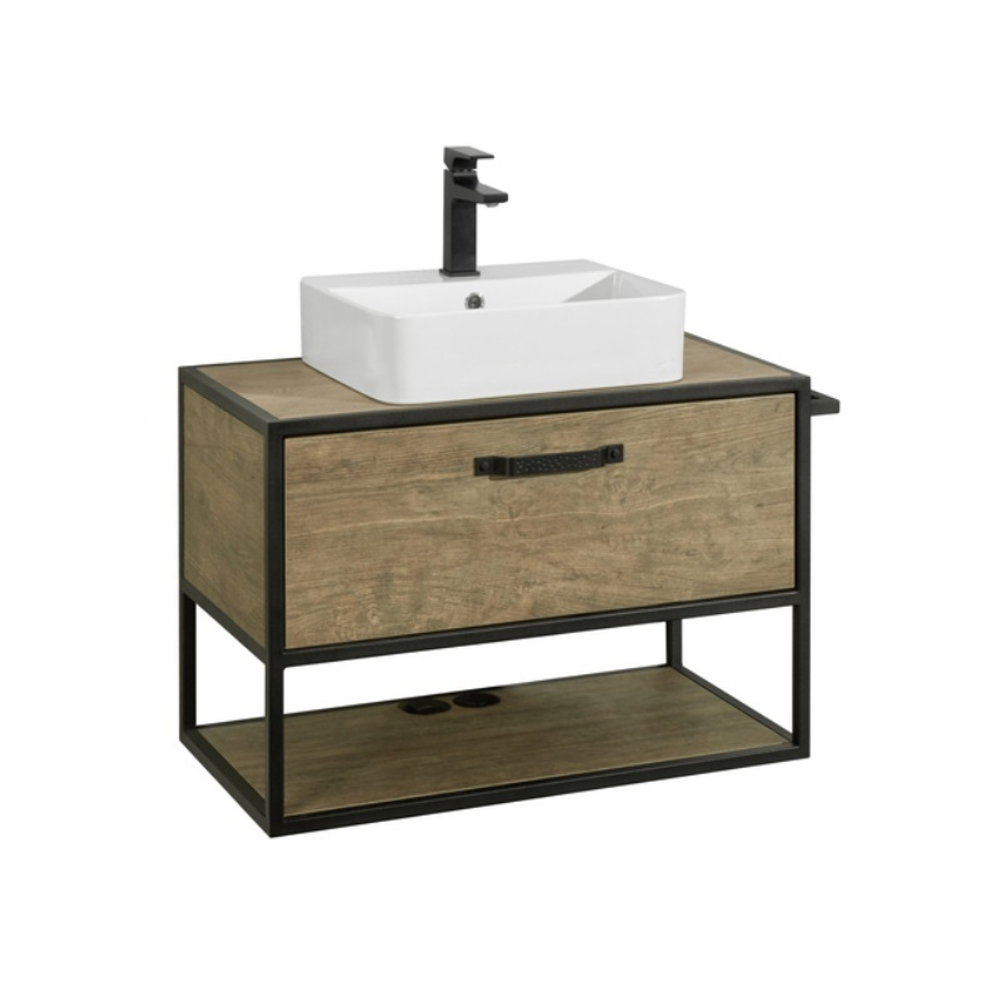 Тумба под раковину Акватон Лофт Фабрик 80, дуб кантри