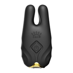 Черные виброзажимы на соски с пультом ДУ и управлением через приложение Zalo Nave Vibrating Nipple Clamps Obsidian Black