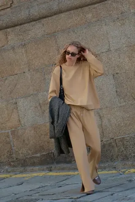ZARA ТОЛСТОВКА ИЗ ИНТЕРЛОКА, ОХРА