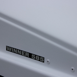 Автобокс на крышу автомобиля "Winner585" двусторонее открывание (белый дастинг) / Евродеталь