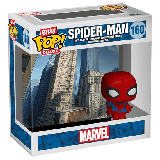 Фигурка Funko Bitty POP! Deluxe Marvel Spider-Man (Cityscape) (160) 81302 / Фигурка Фанко Битти ПОП! по мотивам вселенной "Марвел", Человек-паук