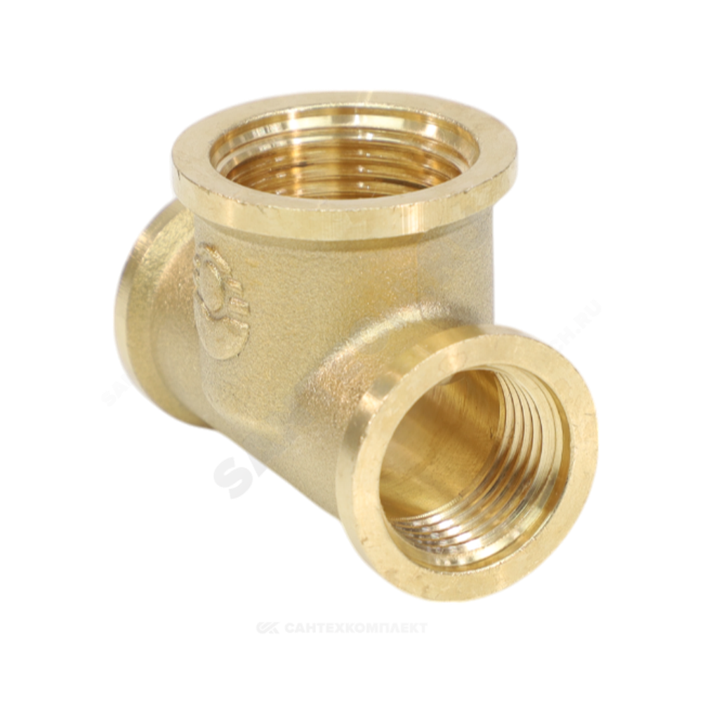 Тройник латунь переходной Ду 25х20х25 (1"х3/4"х1") ВР VALFEX VF.750.L.100.034.100