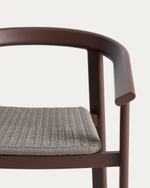 Уличный полубарный стул Erice из алюминия и веревки коричневого цвета, 75 см