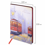 Блокнот А5 (143x210 мм) BRAUBERG VISTA "San Francisco" под кожу гибкий 80 л. (2 штуки в упаковке)