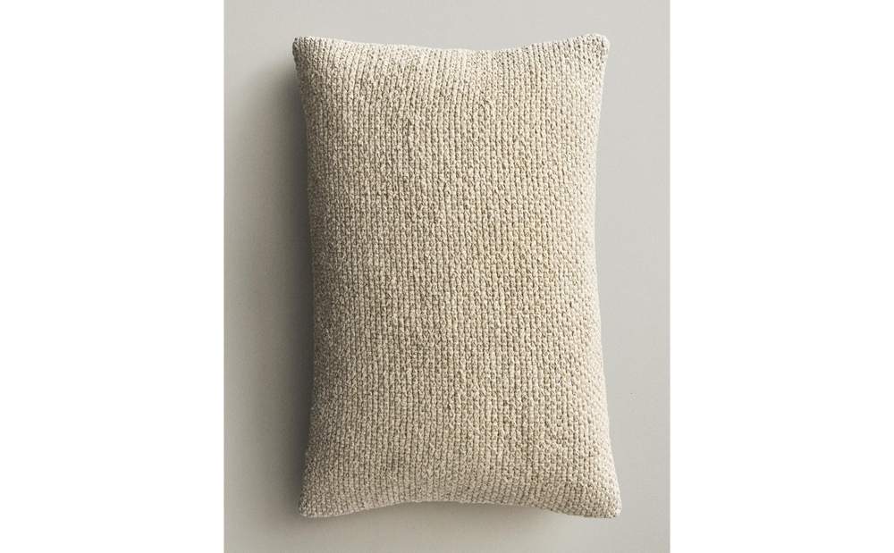 Zara Home наволочка декоративная из хлопка, светло-бежевый