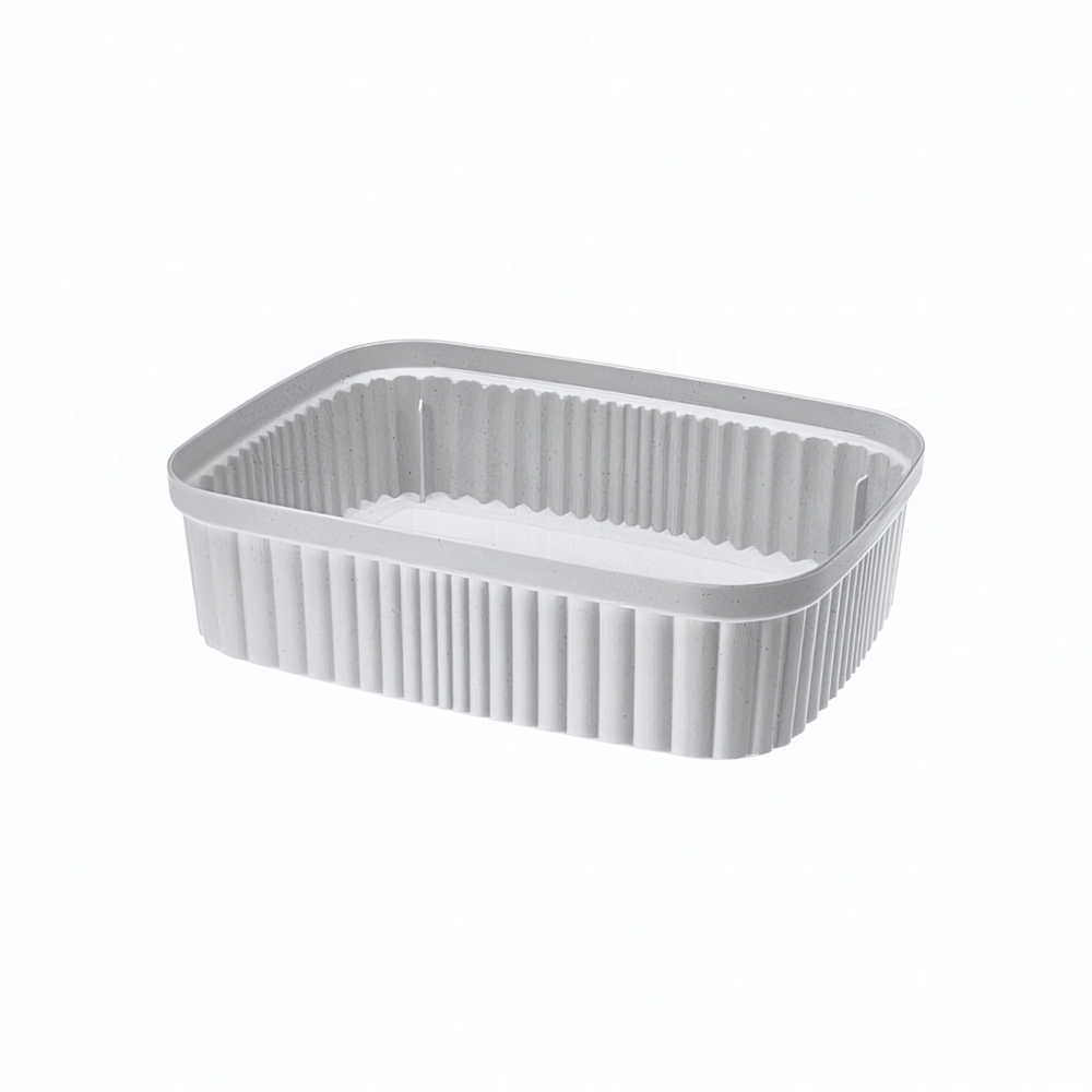 Лоток "velvet", 255х190х70 мм, 2,65л (светло-серый флэк)