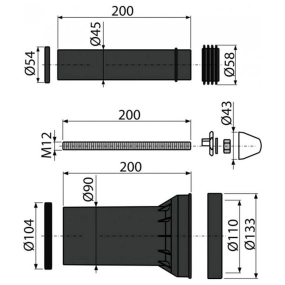 Комплект дополнительных принадлежностей AlcaPlast M900 — (1)