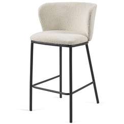 Полубарный стул Ciselia 65 см, белое букле