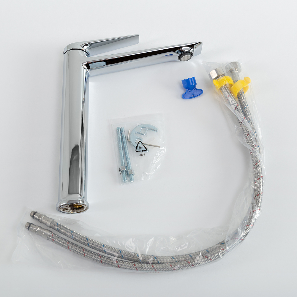 Cмеситель для накладной раковины Cezares LINER-LC-01-W0 без донного клапана