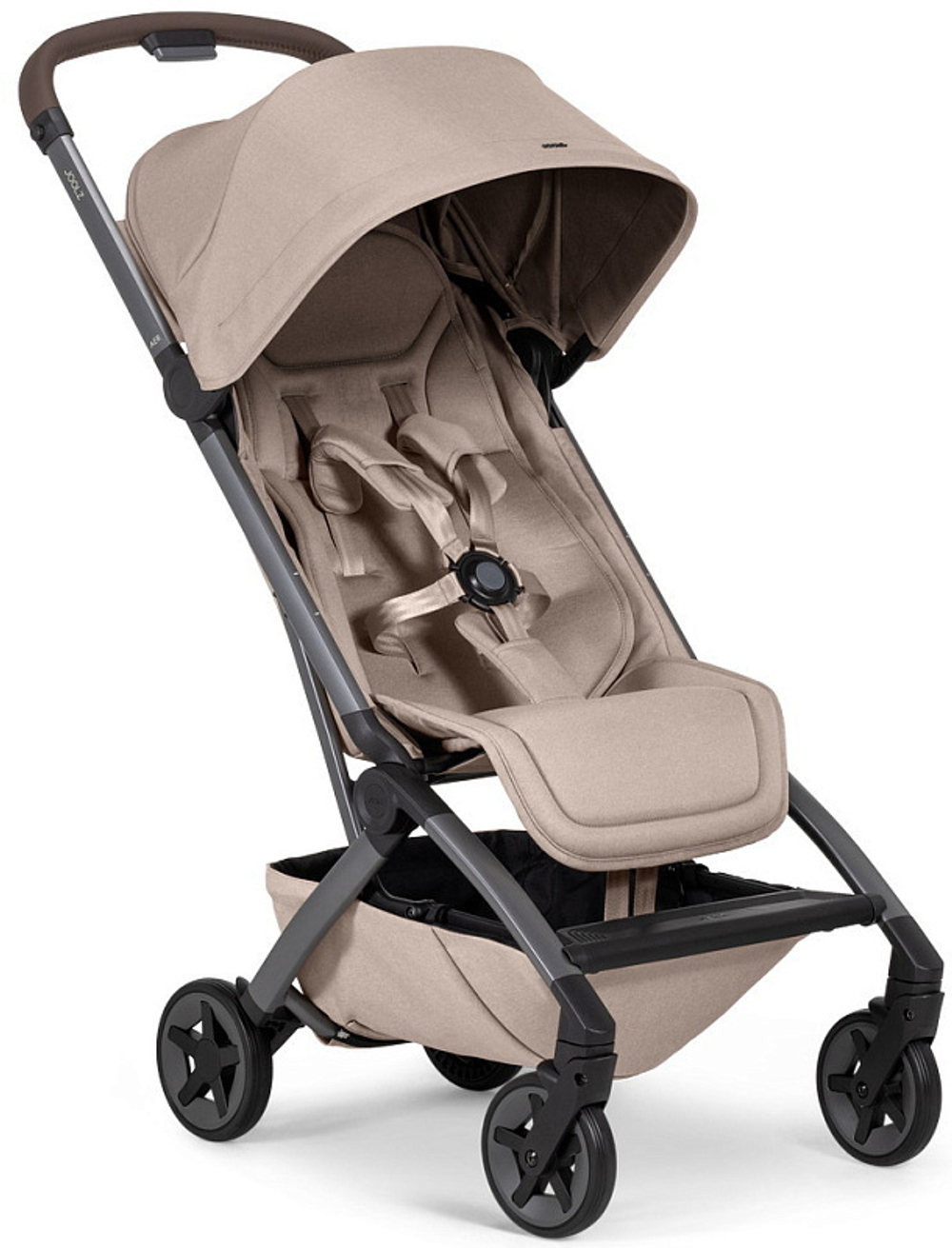 Детская прогулочная коляска Joolz Aer 2 с бампером и реверсивным блоком Sandy Taupe