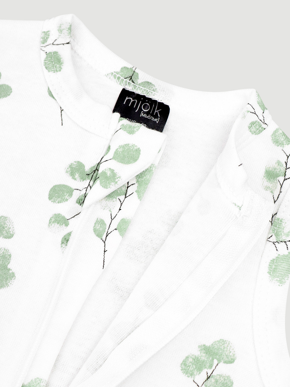 Песочник без рукавов Mjölk Sleep and Play Эвкалипт