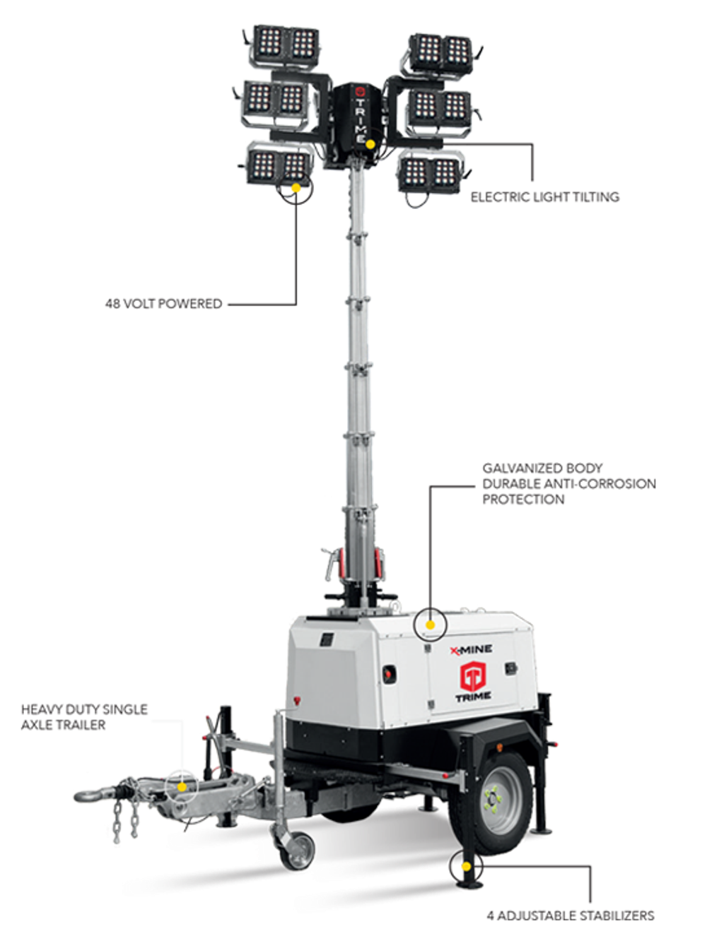 TRIME X-MINE 1800 Осветительная вышка для шахтовых работ