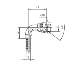 Фитинг DN 20 JIC (Г) 1.5/16 (90)