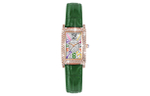 KANGOL Quartz Movement Genuine Leather Strap Watch Women"s Watch White Dial KANGOL 655 Green