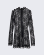 Топ из тонкого кружева черный