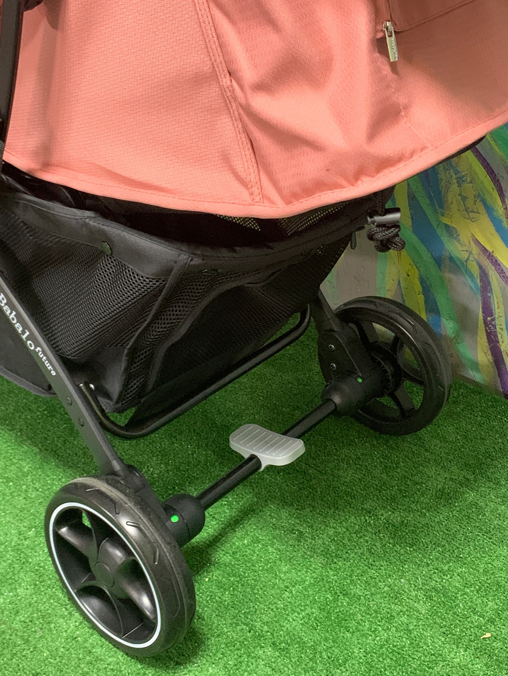 Коляска прогулочная Babalo 2022 Розовый текстиль на чёрной раме с сумкой