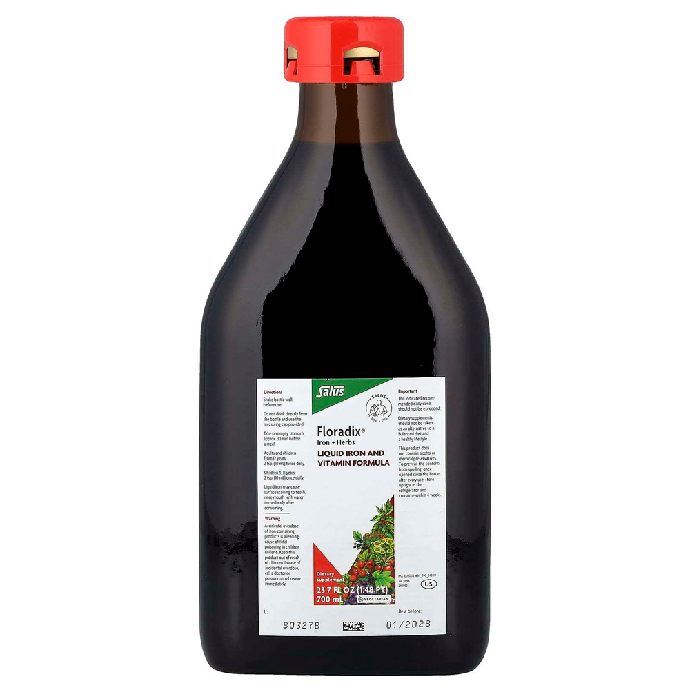 Floradix, Floradix®, железо и травы, 700 мл (23,7 жидк. унции)