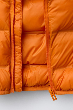 ZARA УЛЬТРАЛЕГКИЙ ЖИЛЕТ WATER REPELLENT, ТЕМНО-ОРАНЖЕВЫЙ