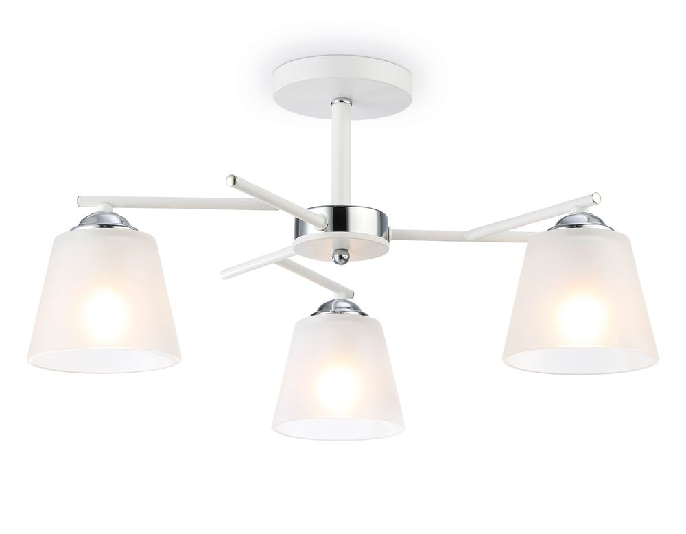 Светильник подвесной TR303202/3 WH/CH/FR белый/хром/белый матовый E27*3 max 60W D550*260