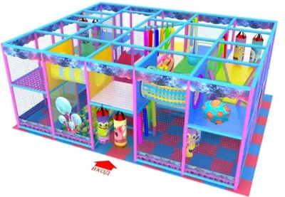 Детский игровой лабиринт «НЛОшка» 30,1 м² (6,1*5*2,5 м)