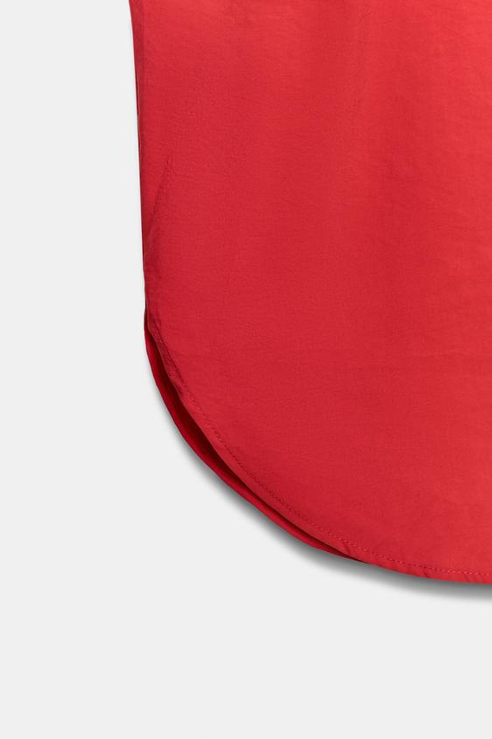 ZARA РУБАШКА СТРУЯЩЕГОСЯ КРОЯ С КОРОТКИМИ РУКАВАМИ, КРАСНЫЙ