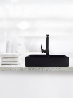 Раковина накладная (матовая черная) WeltWasser WW  ELBACH 2173 MB 600х420х120