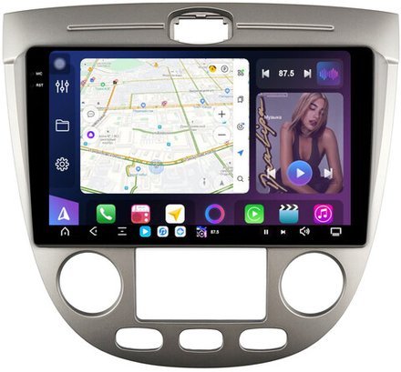 Магнитола для Chevrolet Lacetti хэтчбек (климат) - FarCar GX3038M монитор 9.5" 2K QLED на Android 14, TS20, 6+128Гб, CarPlay, 4G SIM-слот