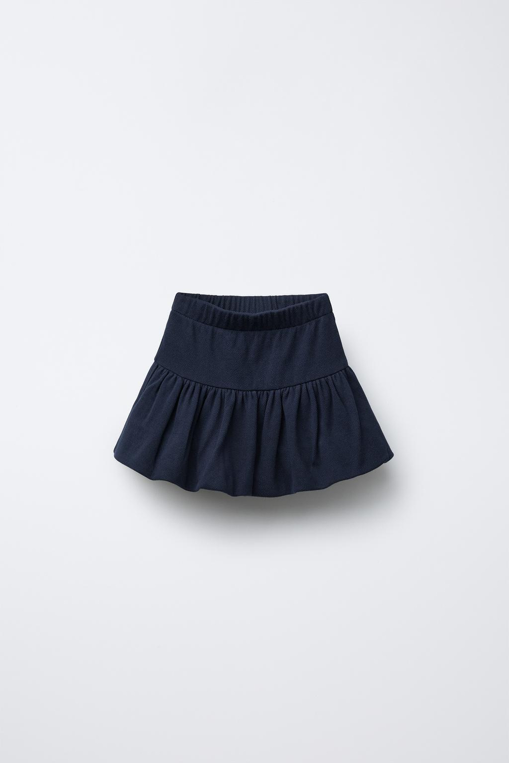 ZARA ТРИКОТАЖНАЯ ЮБКА ИЗ ТКАНИ ПИКЕ, МОРСКОЙ СИНИЙ