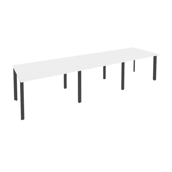 Onix Стол переговорный O.MP-PRG-3.2 Белый Бриллиант/Металл Антрацит 3540*980*750