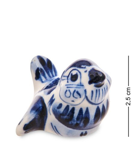 ГЛ- 732 Фигурка «Воробей» (Гжельский фарфор)