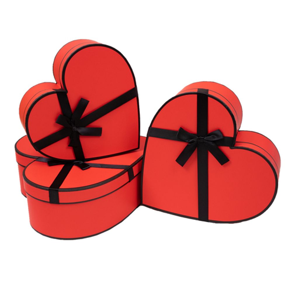 Коробка сердце "Кайма" 33*32*11,5 КРАСНЫЙ