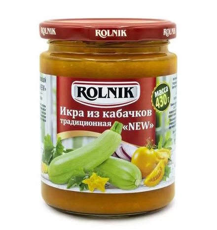Икра из кабачков "Традиционная New" 430г. Рольник